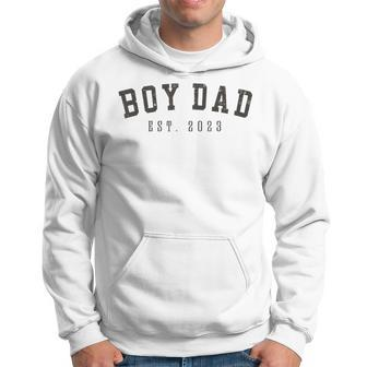 Mens Boy Dad Est 2023 Dad To Be Gifts Fathers Day New Baby Boy Hoodie - Thegiftio UK