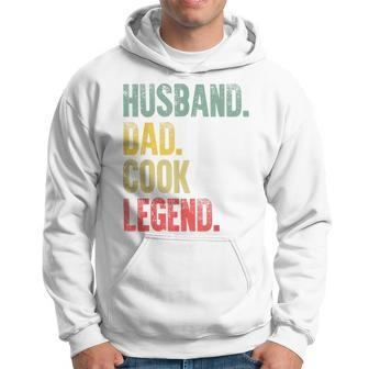 Mens Funny Vintage Husband Dad Cook Legend Retro Hoodie - Seseable