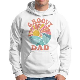 Mens Groovy Dad 70S Aesthetic Nostalgia 1970S Retro Dad Hoodie - Seseable