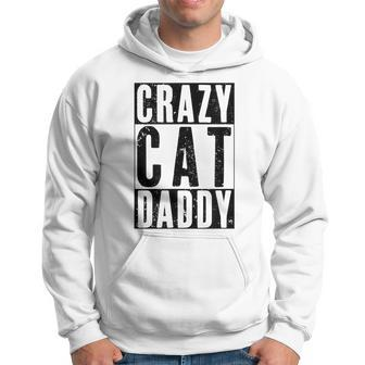 Mens Vintage Crazy Cat Daddy Funny Best Cat Dad Ever Hoodie - Seseable
