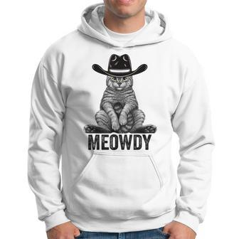 Meowdy Mashup Between Meow And Howdy Cat Meme Men Hoodie - Thegiftio UK