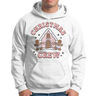 Merry Christmas Crew Gingerbread House Xmas Vibes V2 Men Hoodie Graphic Print Hooded Sweatshirt - Thegiftio UK