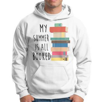 My Summer Is All Booked Summer Reading 2023 Funny Book Lover Hoodie - Thegiftio UK