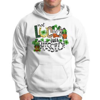 Not Lucky Just Blessed Gnomes Shamrock Saint Patricks Day Hoodie - Thegiftio
