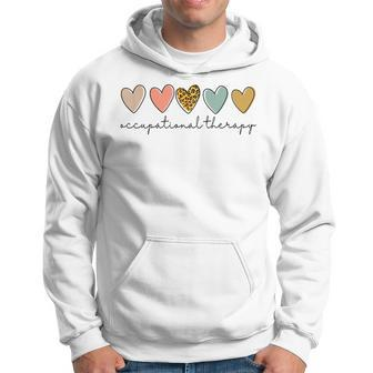 Occupational Therapist Leopard Heart Occupational Therapy Hoodie | Mazezy