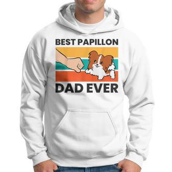 Papillon Dog Owner Best Papillon Dad Ever Hoodie | Mazezy