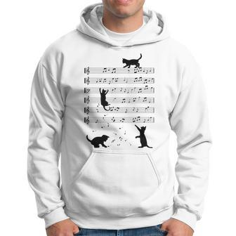 Piano Music Cat Lover Funny Pianist Piano Lover Kitty Kitten Hoodie - Seseable