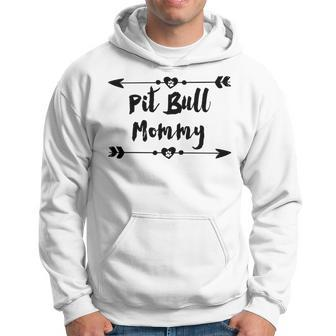 Pit Bull Mommy With Heart And Arrows Men Hoodie - Thegiftio UK