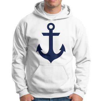 Preppy Nautical Anchor Gifts For Sailors Boaters & Yachting Hoodie - Seseable