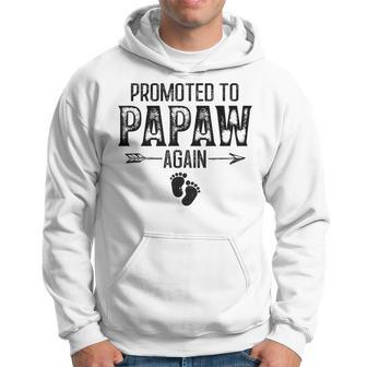 Promoted To Papaw Again Vintage Fathers Day For Dad Hoodie - Seseable