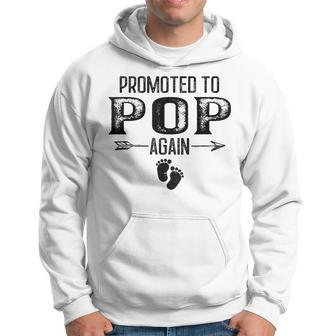Promoted To Pop Again Vintage Fathers Day For Dad Hoodie - Seseable