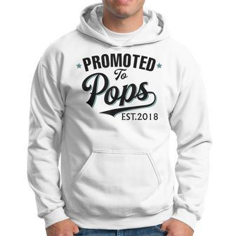 Promoted To Pops Est 2018 New Grandpa Hoodie | Mazezy