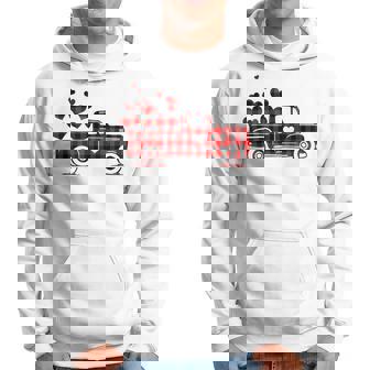 Red Plaid Truck Happy Valentines Day 2023 Couple Matching Hoodie | Seseable CA
