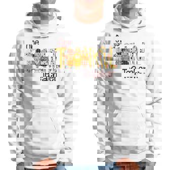 Restro One Thankful Teacher Thanksgiving Leopard Men Hoodie - Thegiftio