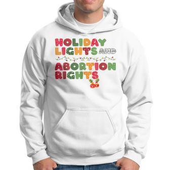 Retro Christmas Holiday Lights And Abortion Rights Feminist Men Hoodie Graphic Print Hooded Sweatshirt - Seseable
