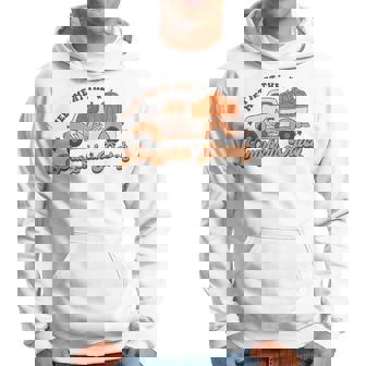 Retro Pumpkin Truck Meet Me At Pumpkin Patch Fall Halloween Men Hoodie - Thegiftio UK