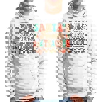 Santas Favorite 2Nd Teacher Christmas Groovy Holiday Men Hoodie - Thegiftio