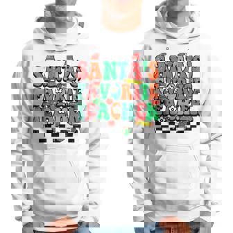 Santas Favorite Teacher Retro Groovy Christmas Xmas Women V3 Men Hoodie - Thegiftio