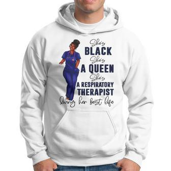 Shes Black Shes A Queen Shes A Respiratory Therapist Rt Men Hoodie - Thegiftio UK