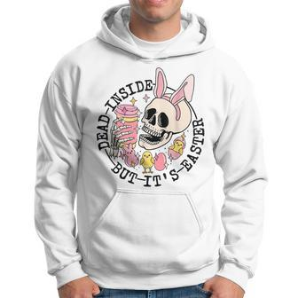 Skeleton Bunny Ears Coffee Dead Inside But Its Easter Day Hoodie | Mazezy AU