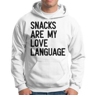 Snacks Are My Love Language Retro Vintage Funny Saying Food Hoodie - Seseable