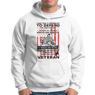 Solemn Oath To Defend The Constitution Veterans Day Gift Hoodie | Mazezy
