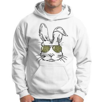Sunglass Bunny Face Camouflage Happy Easter Day Hoodie | Mazezy