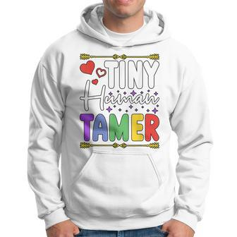 Teacher Parents Tiny Human Tamer Men Hoodie - Thegiftio UK