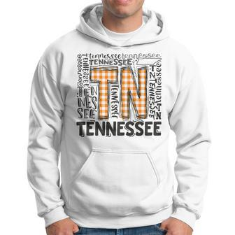 Tennessee State Flag Orange Plaid Tn Hoodie - Seseable