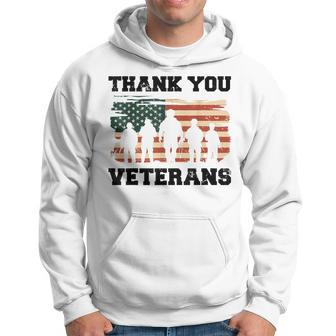 Thank You Veterans - Funny Gifts For Veterans Dad Grandpa Hoodie - Seseable