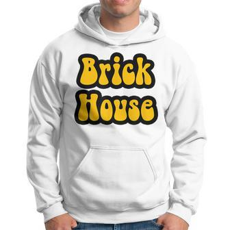 That Retro 70S Vintage Style Brick House Hoodie - Seseable
