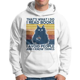 Thats What I Do I Read Books Vintage Cat Books Lovers Hoodie - Seseable