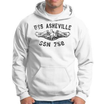 Uss Asheville Ssn 758 Attack Submarine Badge Vintage Hoodie - Seseable