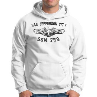 Uss Jefferson City Attack Submarine Badge Vintage Hoodie | Seseable UK