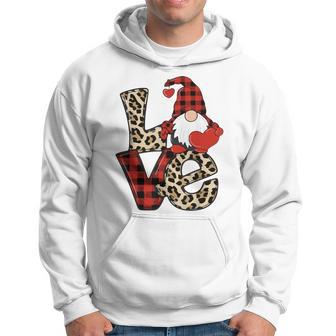 Valentines Day Cute Love Heart Gnome Leopard Cheetah Print Men Hoodie - Thegiftio UK