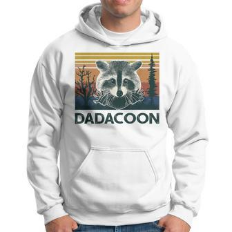 Vintage Dadacoon Raccoon Dad Trash Lover Fathers Day Hoodie - Seseable