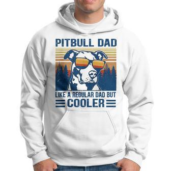 Vintage Pitbull Dad Like A Regular Dad But Cooler Funny Gift V2 Hoodie - Seseable