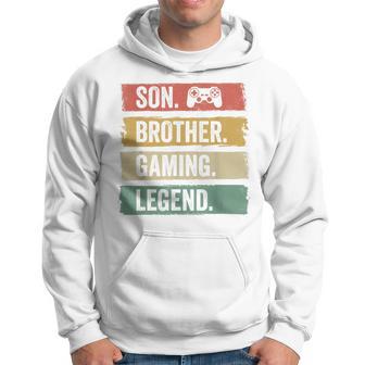 Vintage Sohn Bruder Gaming Legende Retro Video Gamer Boy Hoodie - Seseable