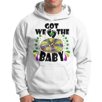 We Got The Baby Funny Mardi Gras Pregnancy Announcement Hoodie - Seseable