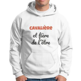 Weißes Hoodie CAVALIÈRE et fière de l'être für Reitsportfans - Seseable