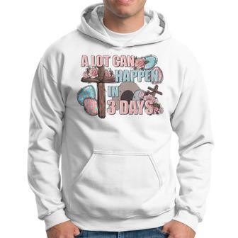 Womens A Lot Can Happen In 3 Days Christian Easter Day 2023 Hoodie | Mazezy