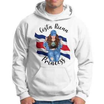 Womens Costa Rican Princess Sassy Diva Womens Motivational Flag Men Hoodie Graphic Print Hooded Sweatshirt - Seseable