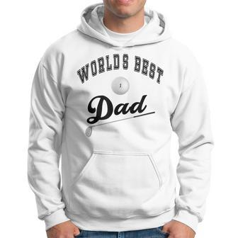 Worlds Best Dad Fathers Day Golfer Golf Ball Gift For Mens Hoodie | Mazezy