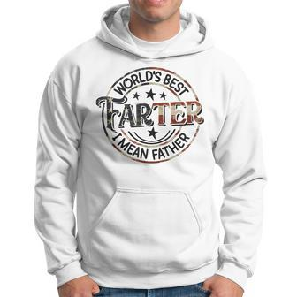 Worlds Best Farter I Mean Father America Flag Fathers Day Hoodie - Thegiftio UK