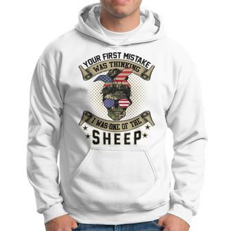 Your First Mistake Was Thinking I Was One Of The Sheep V2 Men Hoodie Graphic Print Hooded Sweatshirt - Seseable