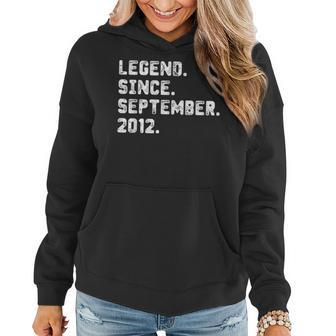 10 Years Old Gift Legend Since September 2012 10Th Birthday V2 Women Hoodie Graphic Print Hooded Sweatshirt - Thegiftio UK