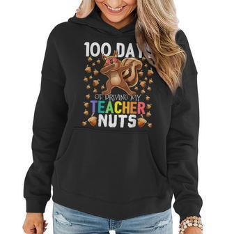 100 Days Of Driving My Teacher Nuts Dabbing Squirrel School V2 Women Hoodie - Seseable