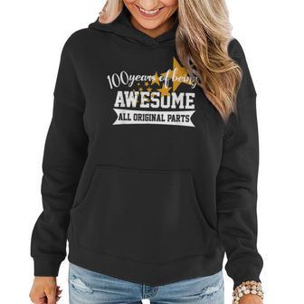 100 Geburtstagsgeschenk Opa Oma Urgroßmutter Komisch Frauen Hoodie - Seseable