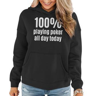 100 Pokerspieler Lustiger Gambling Und Gambler Frauen Hoodie - Seseable