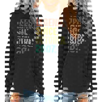 15 Year Old Gifts Legend Since October 2007 15Th Birthday V2 Women Hoodie Graphic Print Hooded Sweatshirt - Thegiftio UK
